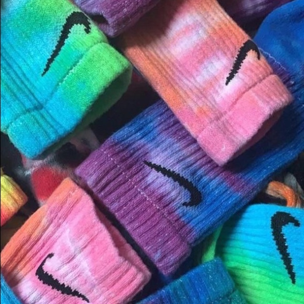Custom Nike tie dye socks❌